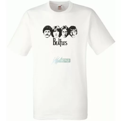 Retro Beatles férfi rövid ujjú póló