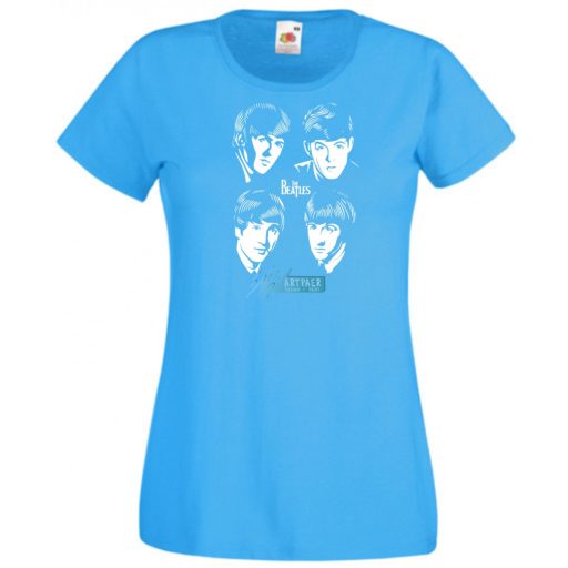 Retro Beatles női rövid ujjú póló