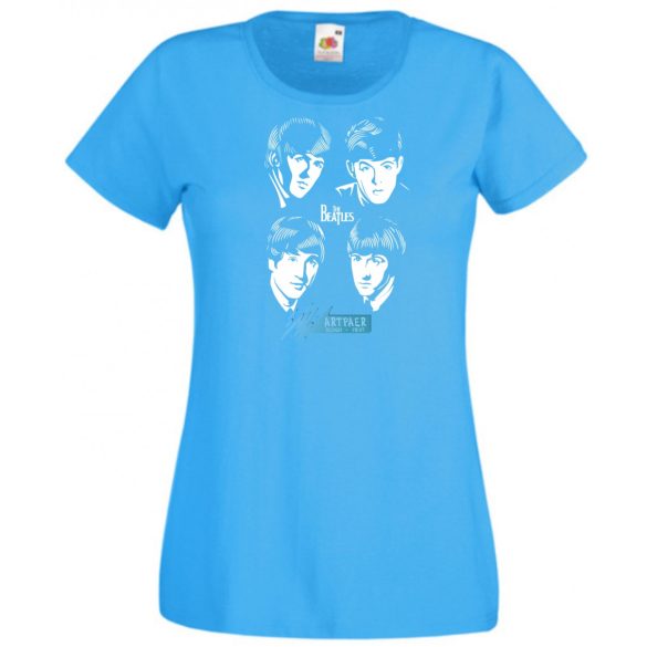 Retro Beatles női rövid ujjú póló