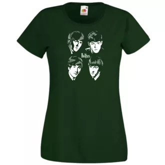 Retro Beatles női rövid ujjú póló