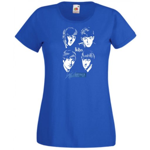 Retro Beatles női rövid ujjú póló