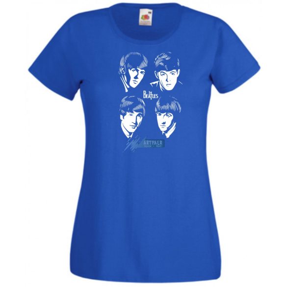 Retro Beatles női rövid ujjú póló