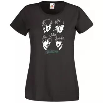 Retro Beatles női rövid ujjú póló