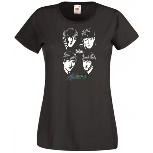 Retro Beatles női rövid ujjú póló