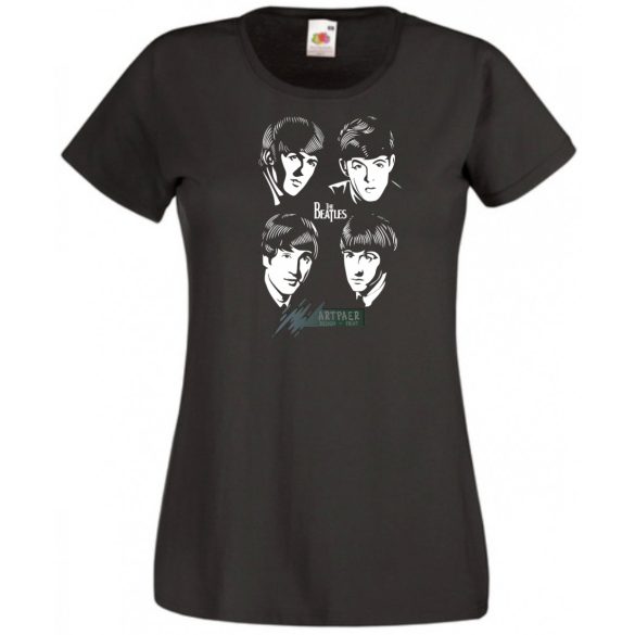 Retro Beatles női rövid ujjú póló