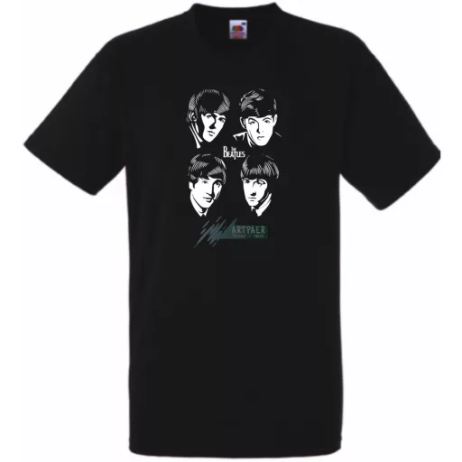Retro Beatles férfi rövid ujjú póló