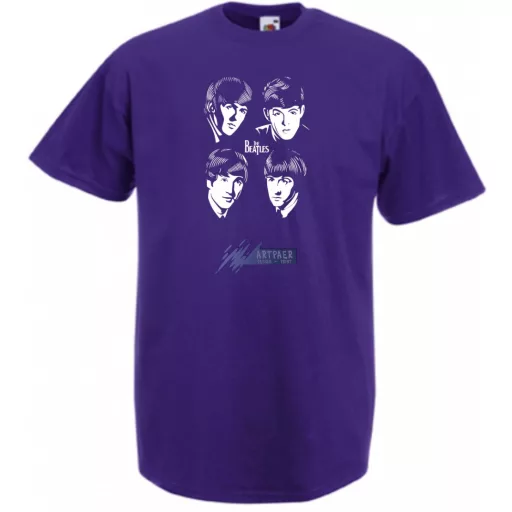 Retro Beatles férfi rövid ujjú póló
