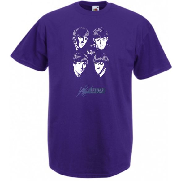 Retro Beatles férfi rövid ujjú póló