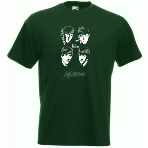 Retro Beatles férfi rövid ujjú póló