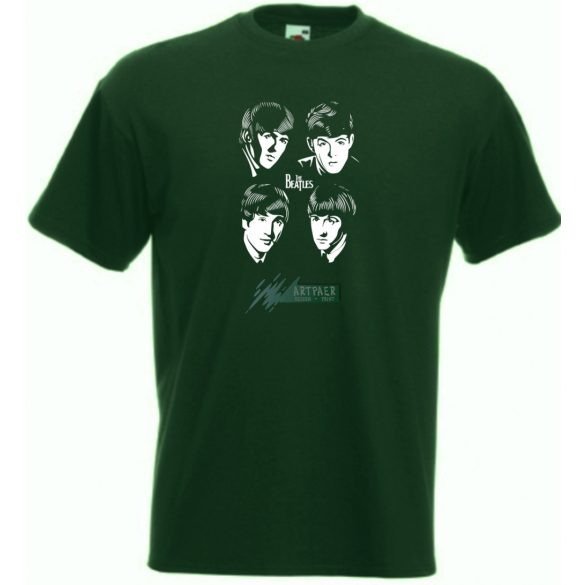 Retro Beatles férfi rövid ujjú póló
