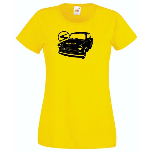 Retro autó fan Trabant női rövid ujjú póló
