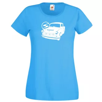 Retro autó fan Trabant női rövid ujjú póló