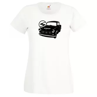 Retro autó fan Trabant női rövid ujjú póló