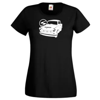 Retro autó fan Trabant női rövid ujjú póló