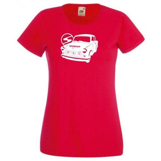 Retro autó fan Trabant női rövid ujjú póló