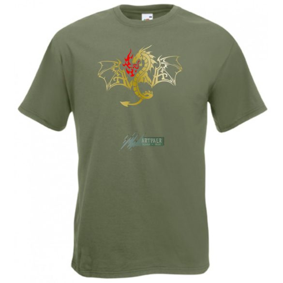 Chinese Mythology Legend Dragon férfi rövid ujjú póló