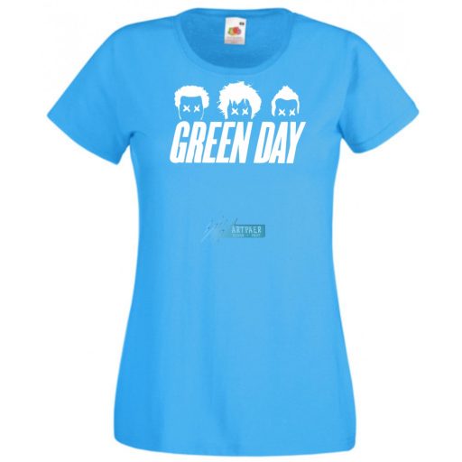 Green Day stencil minima női rövid ujjú póló