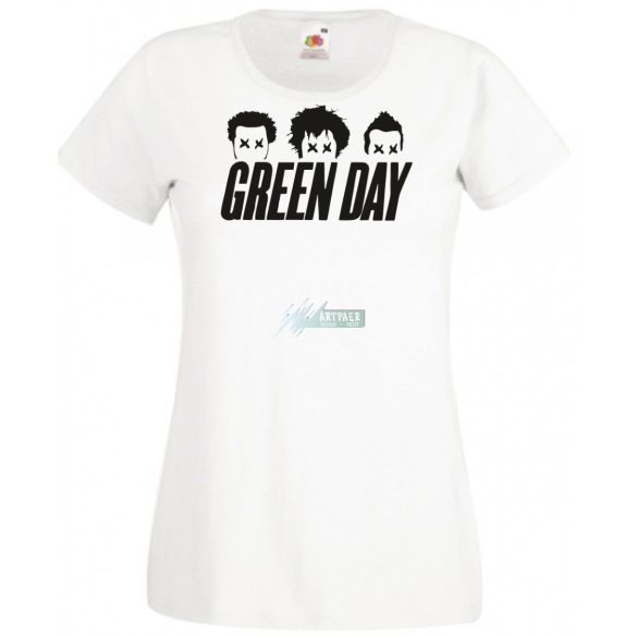 Green Day stencil minima női rövid ujjú póló