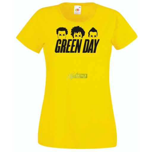 Green Day stencil minima női rövid ujjú póló