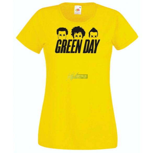 Green Day stencil minima női rövid ujjú póló