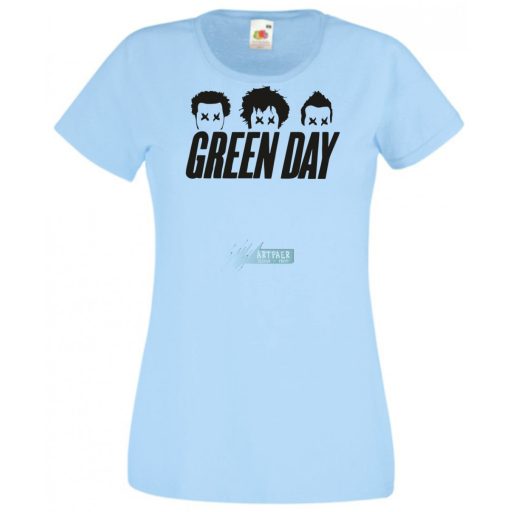 Green Day stencil minima női rövid ujjú póló