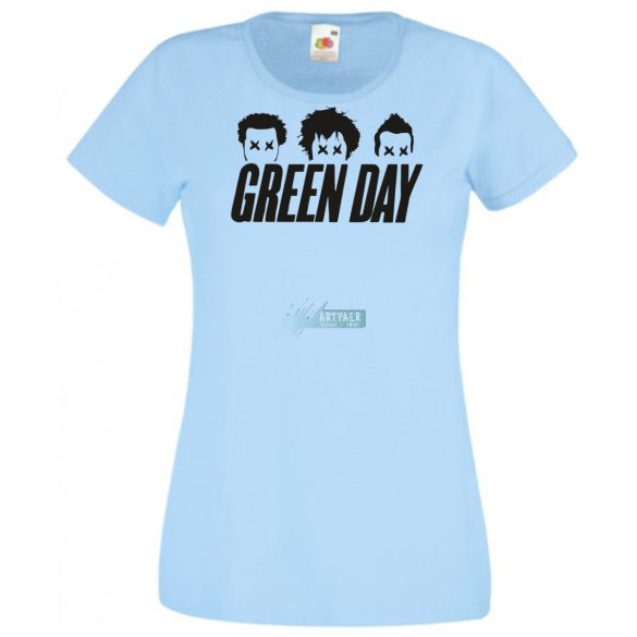 Green Day stencil minima női rövid ujjú póló