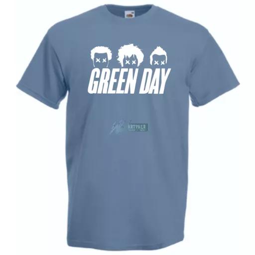 Green Day stencil minima férfi rövid ujjú póló