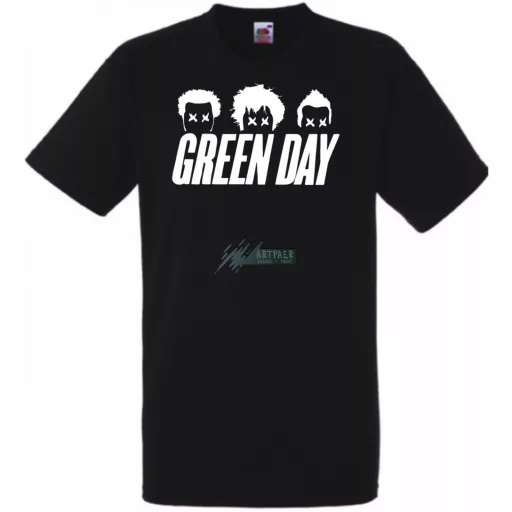 Green Day stencil minima férfi rövid ujjú póló