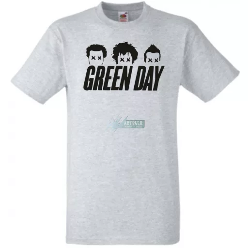 Green Day stencil minima férfi rövid ujjú póló