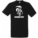 Green Day nyuszi stencil minima férfi rövid ujjú póló