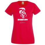 Green Day nyuszi stencil minima női rövid ujjú póló