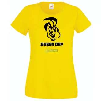 Green Day nyuszi stencil minima női rövid ujjú póló