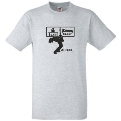 Eat Sleep Guitar férfi rövid ujjú póló
