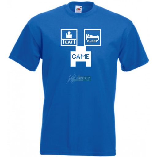 Eat Sleep Game Minecraft gyerek rövid ujjú póló