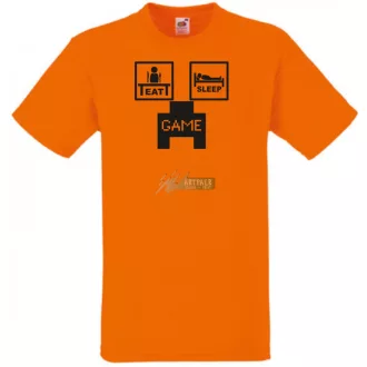 Eat Sleep Game Minecraft gyerek rövid ujjú póló