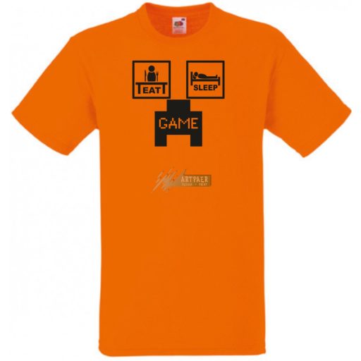 Eat Sleep Game Minecraft gyerek rövid ujjú póló