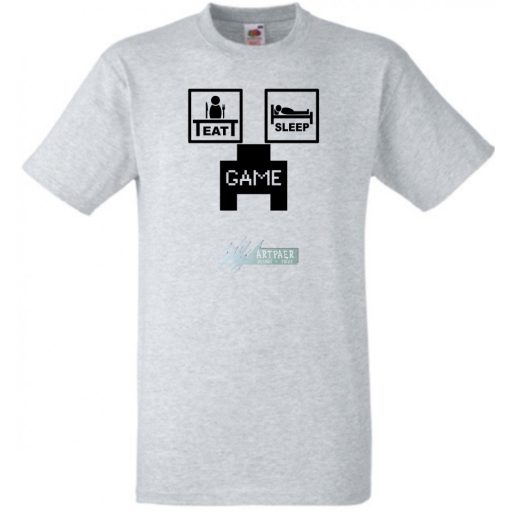 Eat Sleep Game Minecraft gyerek rövid ujjú póló