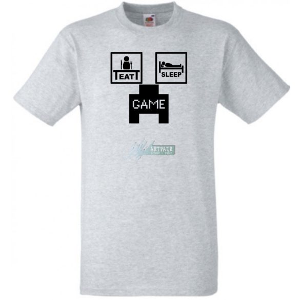 Eat Sleep Game Minecraft gyerek rövid ujjú póló