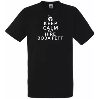 Keep Calm Boba Fett férfi rövid ujjú póló