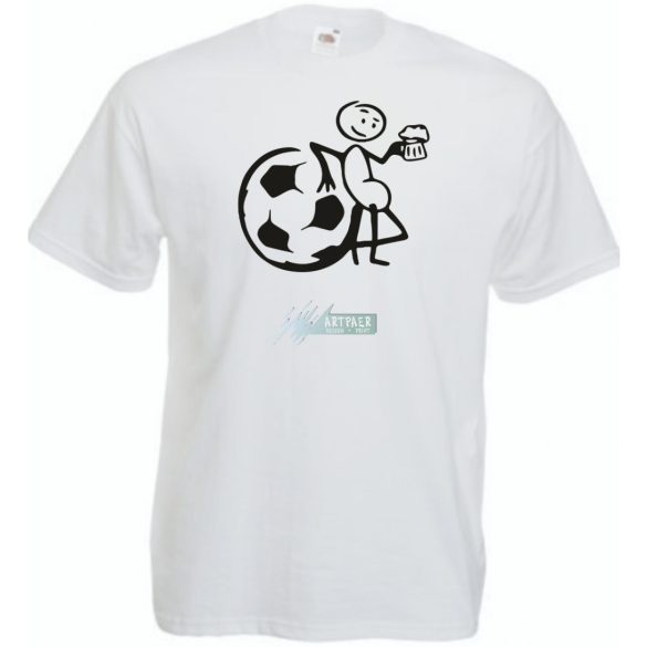 Söröző, foci szurkoló férfi rövid ujjú póló