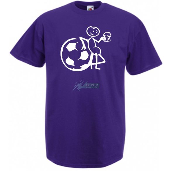 Söröző, foci szurkoló férfi rövid ujjú póló