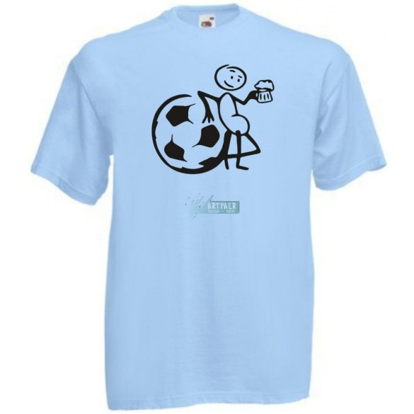 Söröző, foci szurkoló férfi rövid ujjú póló