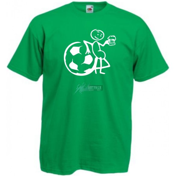 Söröző, foci szurkoló férfi rövid ujjú póló