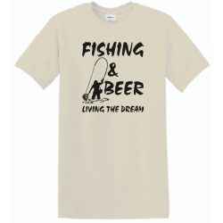   Humor - Horgászás és sör - Élni az életet férfi rövid ujjú póló