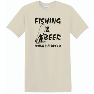 Humor - Horgászás és sör - Élni az életet férfi rövid ujjú póló