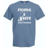 Humor - Horgászás és sör - Élni az életet férfi rövid ujjú póló