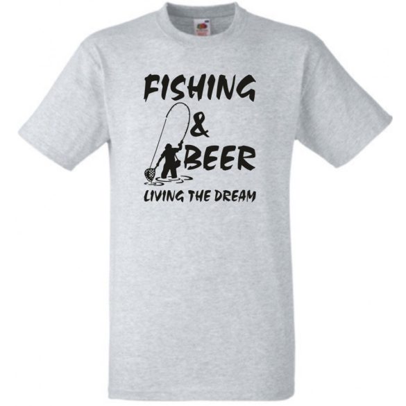 Humor - Horgászás és sör - Élni az életet férfi rövid ujjú póló