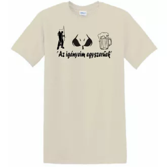   Humor - Horgász - Az igényeim egyszerűek férfi rövid ujjú póló