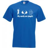 Humor - Horgász - My needs are simple férfi rövid ujjú póló