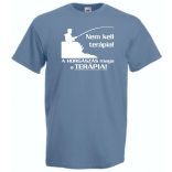Humor - Horgász - Nem kell terápia férfi rövid ujjú póló